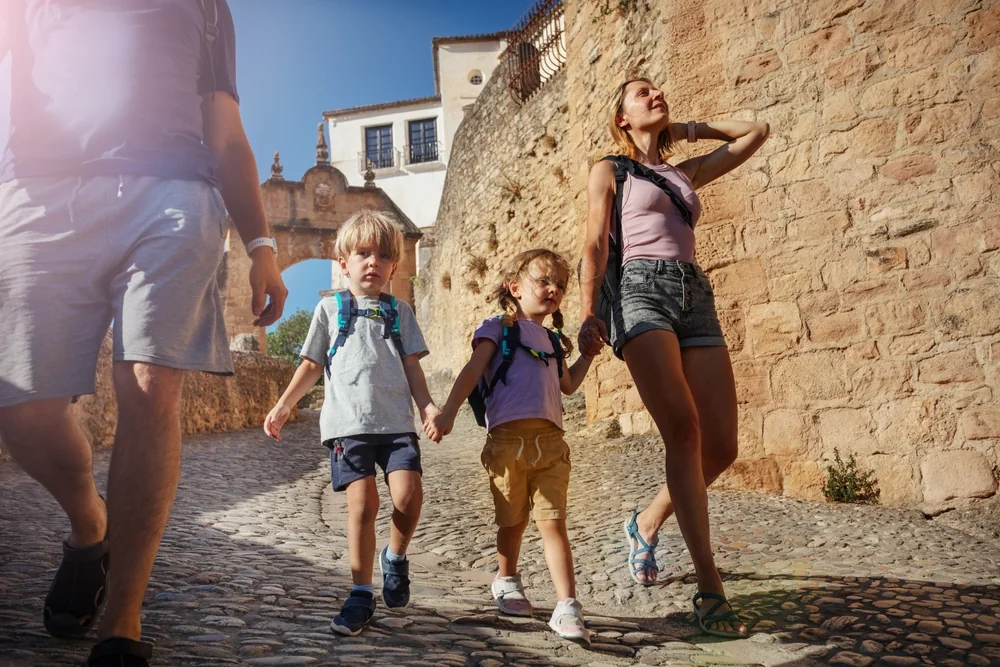Family at the Alcazaba, Malaga
