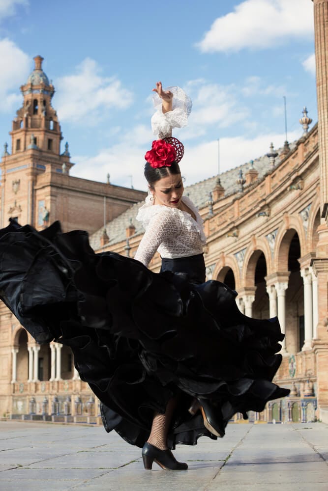 A flamenco dancer in Seville shows Spain's passion for dance to guests on a private tour.